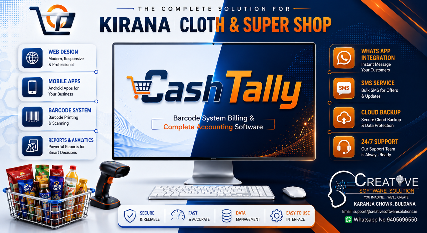 Cash Tally billing, barcode, stock and accounting software